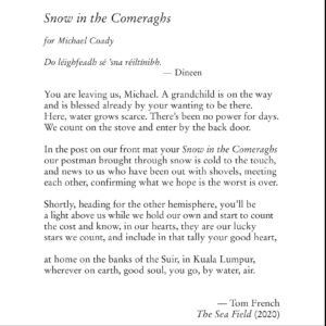 Snow in the Comeraghs by Tom French for Michael Coady (1939-1940)